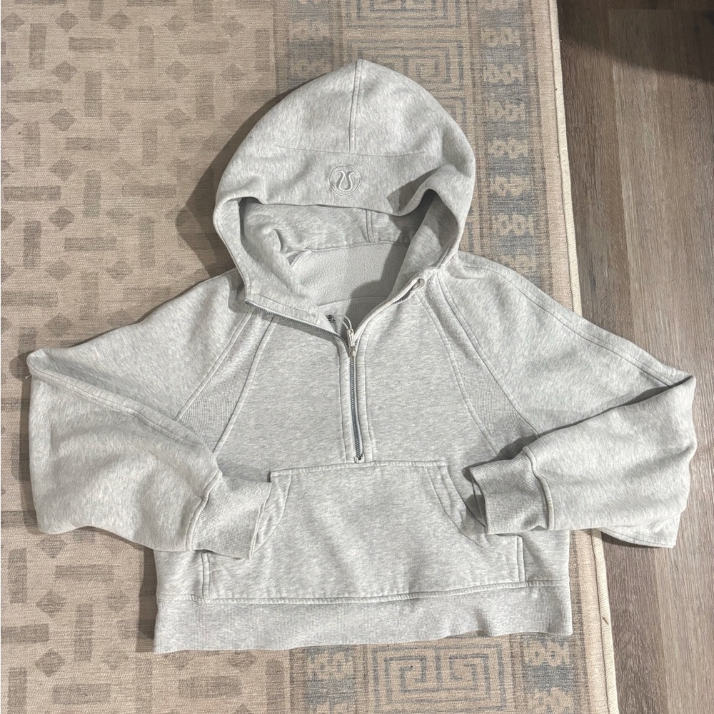 Scuba oversized half zip hoodie
